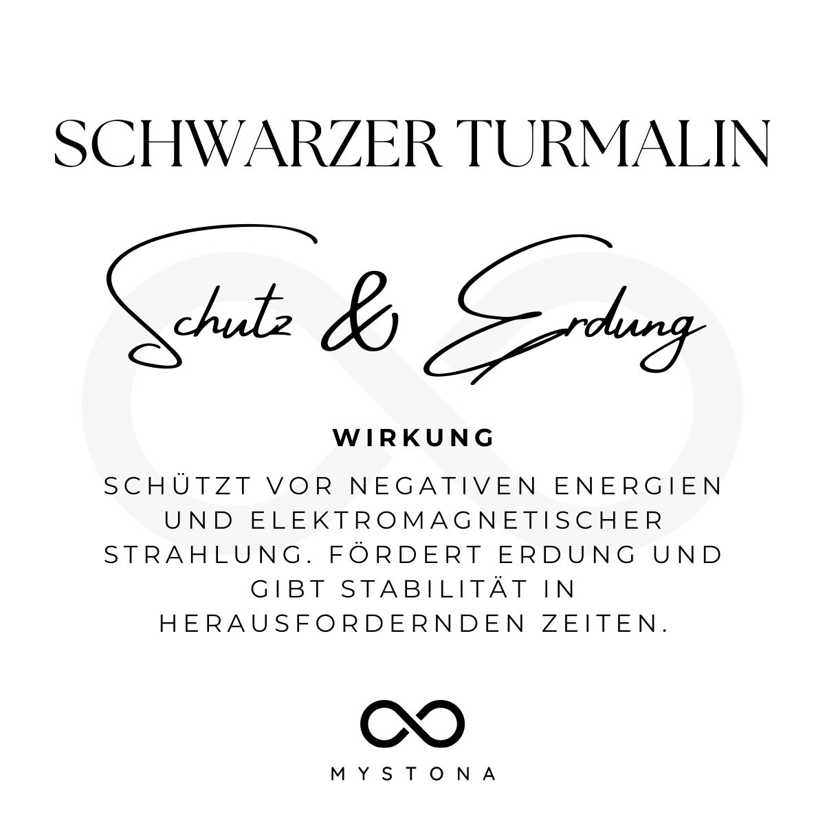 Schwarzer Turmalin Energie Armband